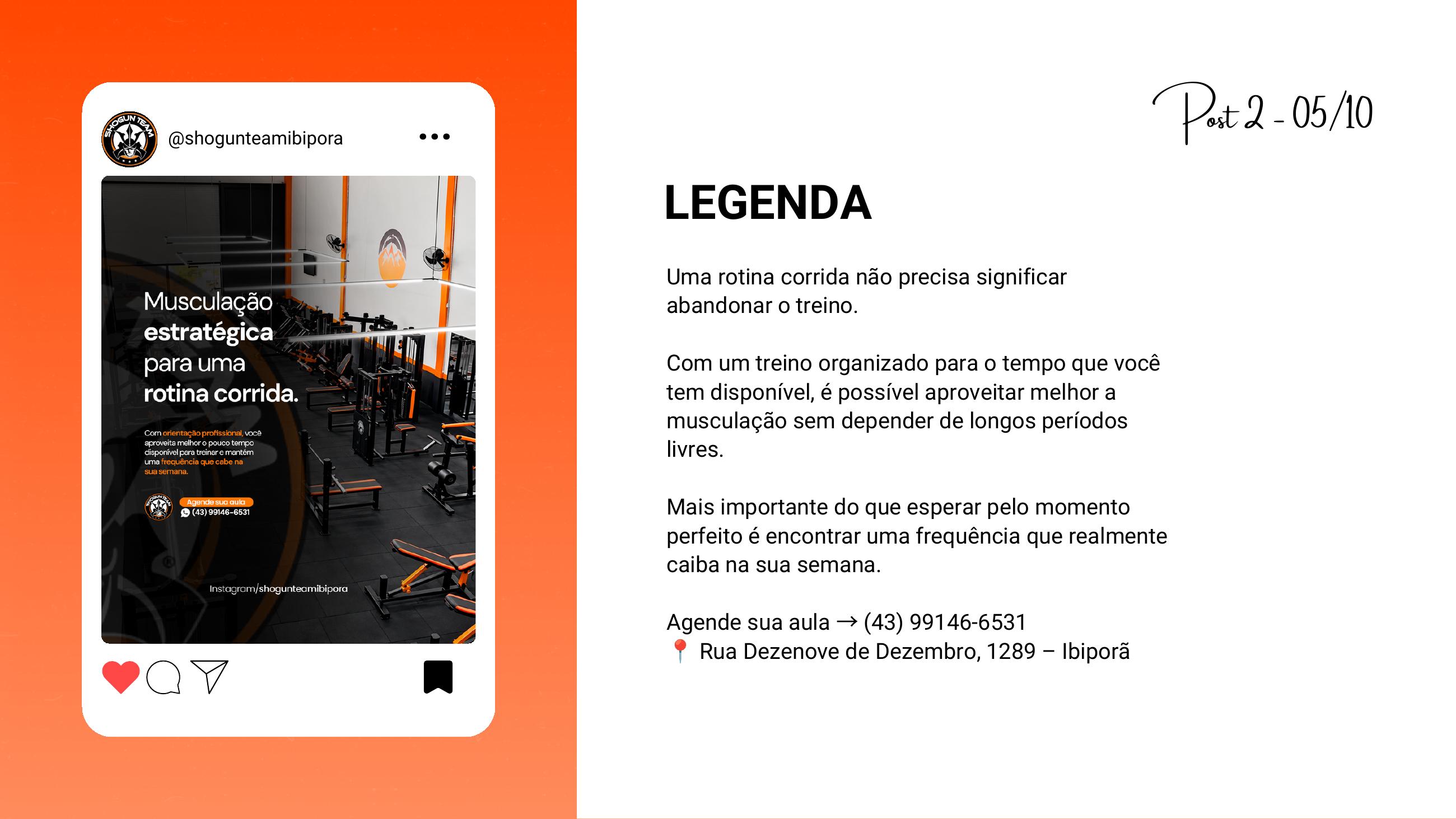 Conteúdo real Shogun Team, exemplo 2