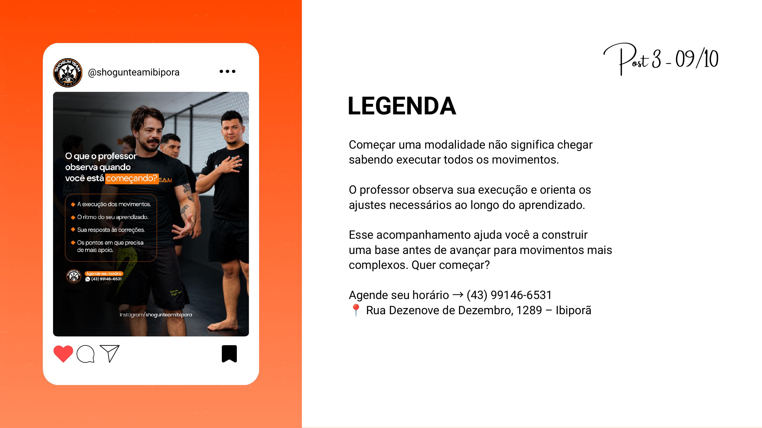 Conteúdo real Shogun Team, exemplo 3