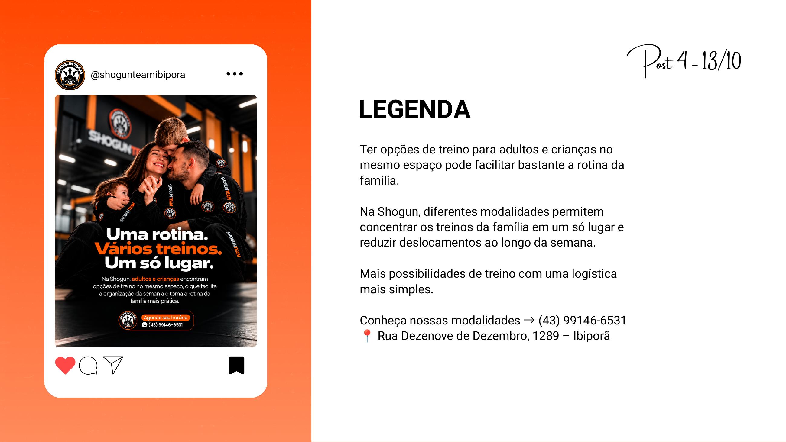 Conteúdo real Shogun Team, exemplo 4
